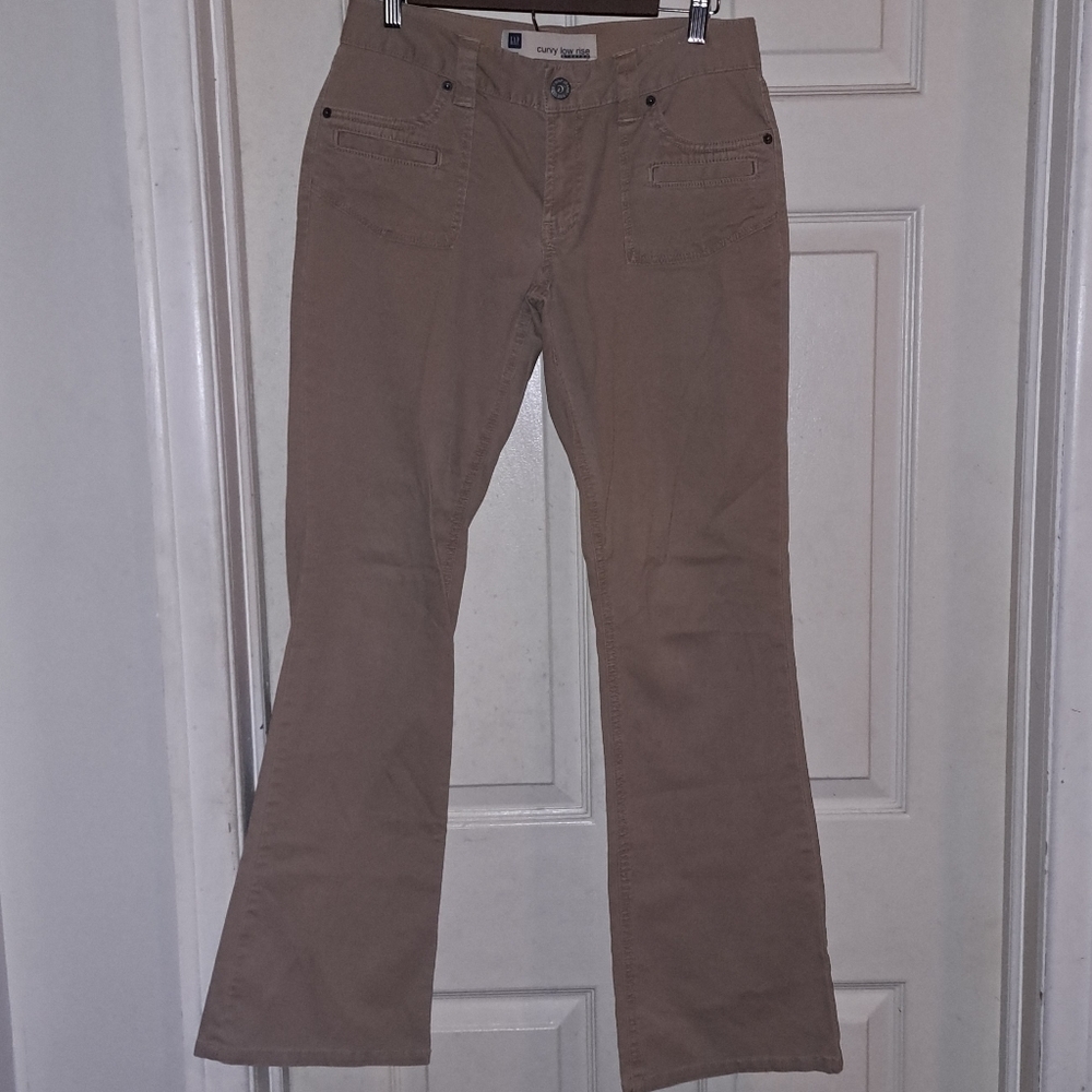 Gap curvy low rise stretch slacks 6 pockets size 4